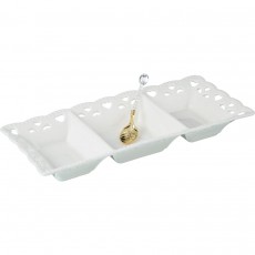 МЕНАЖНИЦА (Фарфор) 25,5*12*3,5 СМ., С ЛОЖКОЙ